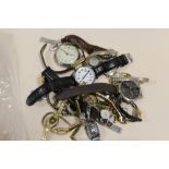 A BAG OF ASSORTED WRIST AND POCKET WATCHES
