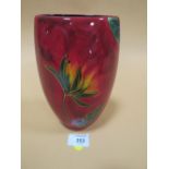 A SIGNED ANITA HARRIS ART POTTERY FLORAL VASE