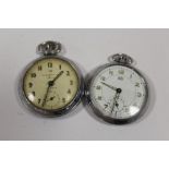 TWO VINTAGE POCKET WATCHES TO INCLUDE AN INGERSOLL EXAMPLE