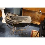 A CHILDS VINTAGE PUSH-ALONG PRAM