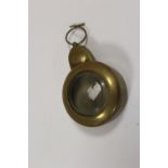 AN ANTIQUE BRASS MINERS POCKET WATCH CASE