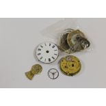 THREE ANTIQUE VERGE POCKET WATCH MOVEMENTS