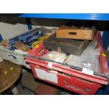 A QUANTITY OF NAILS HAND TOOLS ETC