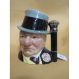 ROYAL DOULTON CHARACTER JUG - W C FIELDS 6674, H 20 cm