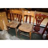 TWO VINTAGE CHILDRENS CHAIRS