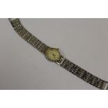 A LADIES HALLMARKED SILVER ROTARY WRISTWATCH