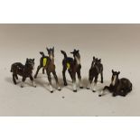 A COLLECTION OF MOSTLY BESWICK FOAL FIGURES (SOME A/F) (5)