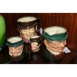 TWO ROYAL DOULTON CHARACTER JUGS - MR PICKWICK, consisting of a larger medium stamped Reg in