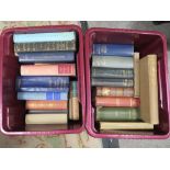 TWO BOXES OF VINTAGE BOOKS TO INCLUDE ANATOMY, MEDICAL, DOG AND WAR MEMOIRS