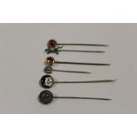 A COLLECTION OF HATPINS TO INCLUDE A MICRO MOSAIC EXAMPLE