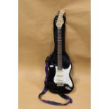 A BURSWOOD ELECTRIC GUITAR WITH CARRY BAG