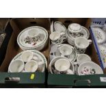 A LARGE QUANTITY OF PORTMEIRION THE BOTANIC GARDEN TEA AND DINNERWARE TO INCLUDE DINNER PLATES,