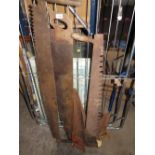 A QUANTITY OF VINTAGE WOOD SAWS