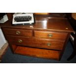A VINTAGE MAHOGANY FOUR DRAWER CHEST - MISSING BOTTOM DRAWER