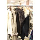 A COLLECTION OF MODERN FAUX FUR JACKETS AND COATS TO INCLUDE JERRY WEBER, BETTY BARKLEY, NIEDIECK