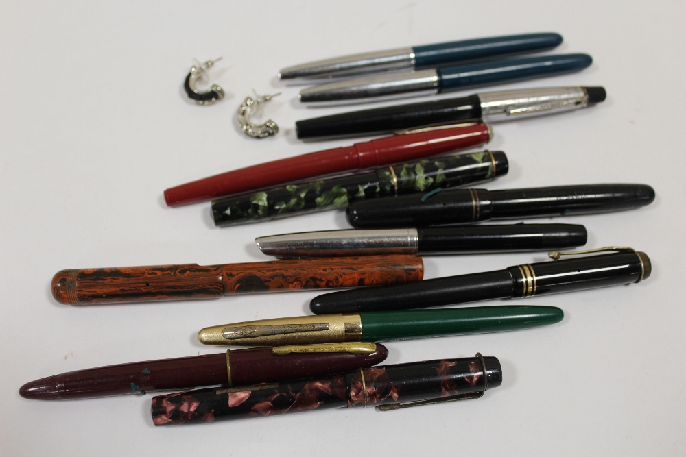 A COLLECTION OF VINTAGE FOUNTAIN PENS ETC.