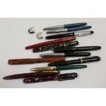 A COLLECTION OF VINTAGE FOUNTAIN PENS ETC.