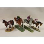 FOUR THE HAMILTON COLLECTION DAVID GEENTY THOROUGHBRED CHAMPION COLLECTION HORSE RACING INTEREST