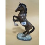 A BESWICK 1014 REARING HORSE FIGURE A/F