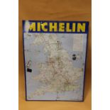 A VINTAGE ENAMELLED MICHELIN ADVERTISING ROAD MAP OF GREAT BRITAIN