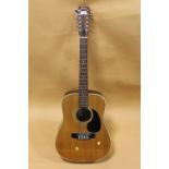 A FENDER MODEL F-55-12 12 STRING ACOUSTIC GUITAR