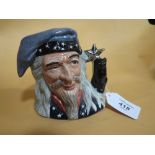 ROYAL DOULTON CHARACTER JUG - THE WIZARD D6909, H 10 cmCondition Report:No obvious damage or