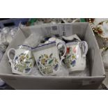 A MINTON HADDON HALL TRELLIS BLUE PART TEA SET