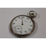 A VINTAGE GENTS OMEGA OPEN FACED POCKET WATCH