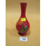 A SIGNED ANITA HARRIS ART POTTERY FLORAL BUD VASE