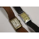 TWO VINTAGE ART DECO STYLE WRISTWATCHES