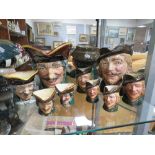 A COLLECTION OF EARLIER FIVE ROYAL DOULTON CHARACTER JUGS - ROBIN HOOD, consisting of one large, two