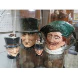 TWO ROYAL DOULTON CHARACTER JUGS - THE CAVALIER, consisting of small and large, H 16.5 cm AND