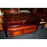 A STAG MINSTREL DRESSING TABLE MINUS MIRRORS