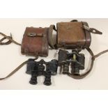 TWO VINTAGE CASED PAIRS OF BINOCULARS TO INCLUDE A PAIR OF HENSOLDT WETZLAR BINOCULARS