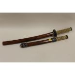 TWO REPRODUCTION SAMURAI STYLE SWORDS