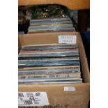 TWO BOXES OF LP RECORDS ETC. TO INCLUDE ELVIS PRESLEY, YES, SAXON ETC.