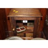 A VINTAGE OAK SMOKERS CABINET