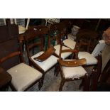 A SET OF 6 ANTIQUE MAHOGANY DINING CHAIRS