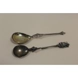 TWO CONTINENTAL SILVER SPOONS