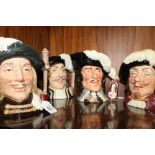 FOUR ROYAL DOULTON MUSKETEER CHARACTER JUGS, consisting of Aramis D6441, Athos D6439, Porthos