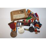 A COLLECTION OF MEDALS TO INCLUDE A ROYAL LIFE SAVING SOCIETY EXAMPLE, GOOD SAMARITAN MEDAL, RIBBONS