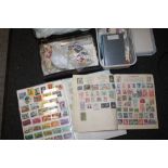 TWO ALBUMS OF STAMPS, TOGETHER WITH A QUANTITY OF LOOSE STAMPS