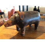 OMERSA FOR LIBERTY'S - AN ORIGINAL 1950S LARGE PIG FOOTSTOOL BY DIMITIRI OMERSA FOR LIBERTY OF