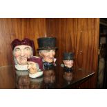 TWO ROYAL DOULTON CHARACTER JUGS - JOHN PEEL, consisting of medium and large, H 16.5 cm AND TWO