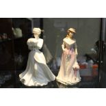 TWO ROYAL DOULTON LADY FIGURES 'JANE' HN 4110 AND 'A WINTERS MORN' HN 4622