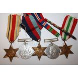 WWII MEDAL GROUP OF FIVE MEDALS