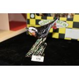 A SMALL ANITA HARRIS ART POTTERY FIGURE OF A NUTHATCH BIRD
