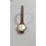 A ROTARY WRIST WATCH POSSIBLY 9 CT