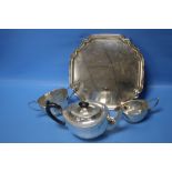 A HALLMARKED SILVER COFFEE SET