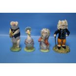 ONE ROYAL DOULTON FIGURE 'LEADING THE WAY' TOGETHER WITH THREE BESWICK FIGURES TO INCLUDE 'TIMMY